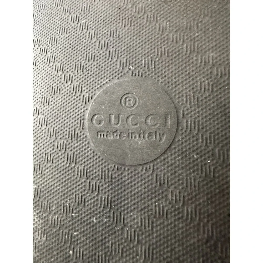 Gucci Black Monogram Slide Sandals Luxury Pool Slides UNISEX